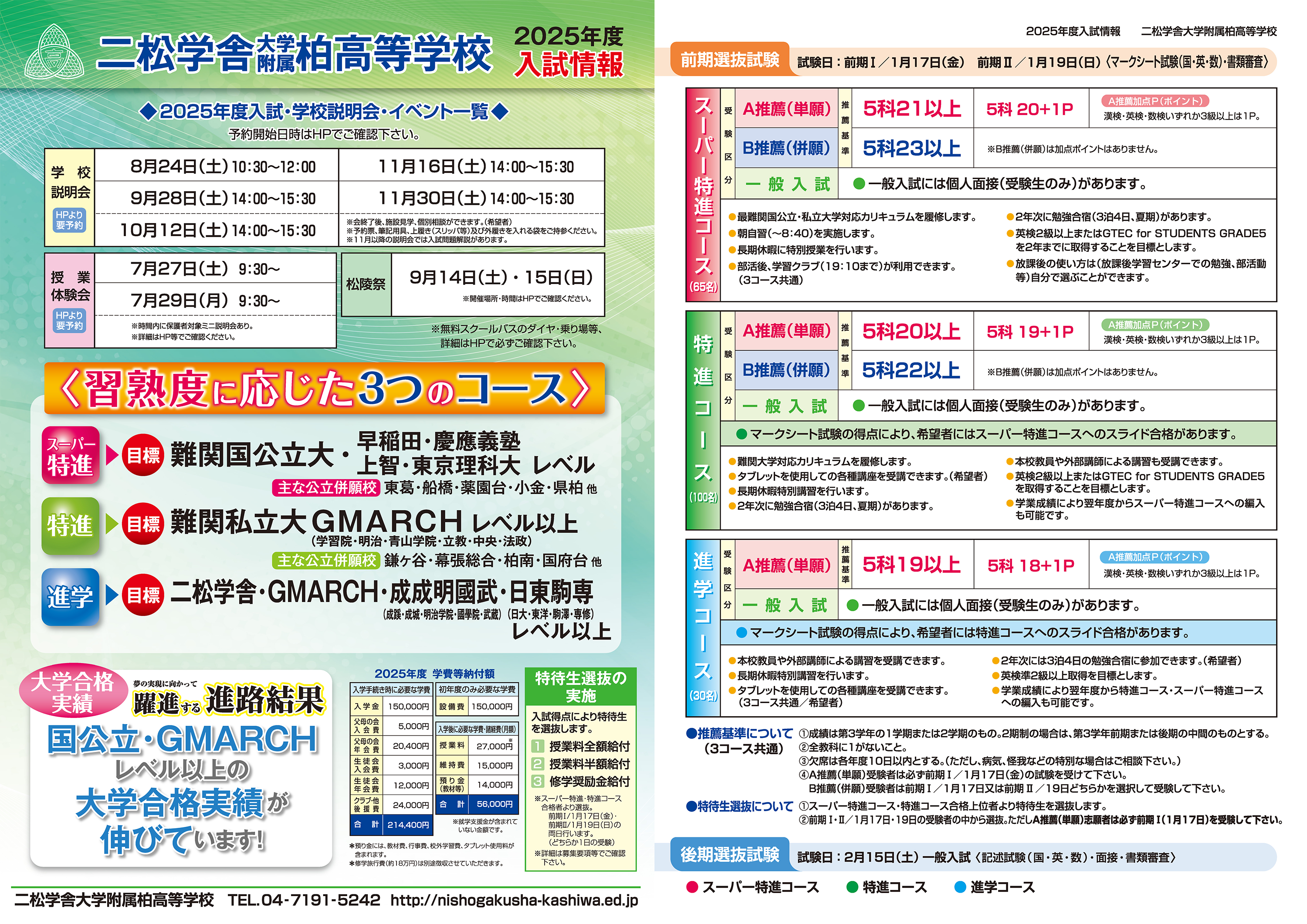 高等学校入試情報リーフレット2025